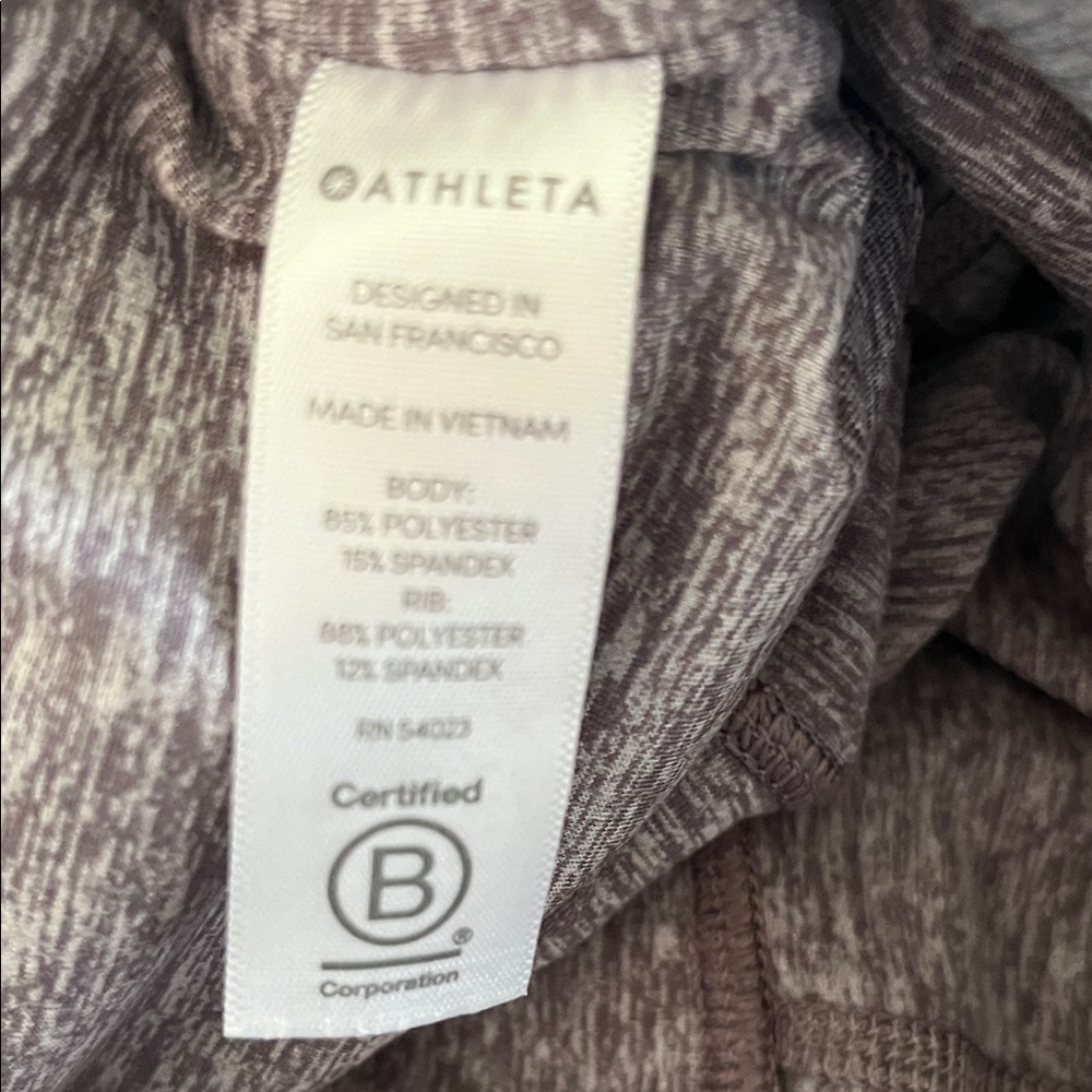 Athleta Heathered exhale heel tight Light lavender grey L 31” - Picture 6 of 11